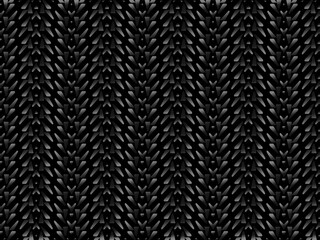 Black steel abstract background empty space for design. Modern technology innovation concept background. Unique ornamental metal sheet for background image.