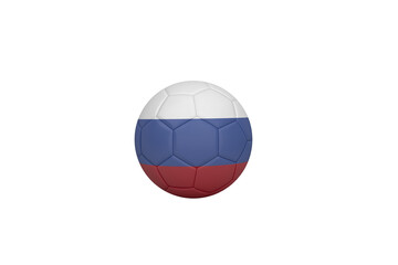 Naklejka premium Digital png illustration of ball with flag of russia on transparent background