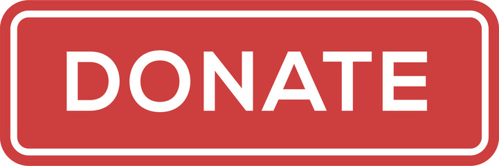 Digital png illustration of sign with donate text on transparent background