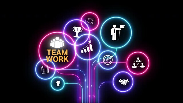 A group of graphic picture about teamwork, achieve, meet goal concept. Able use graphic isolated transparent background.