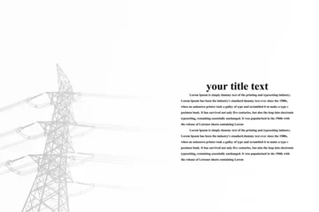 Foto op Canvas Electric power system Illustration, presentation, and advertisement. The picture shows a network of interconnected electrical systems in all areas. Symbols, steps for successful business planning Suit © 1st`Step