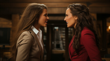 Naklejka premium portrait of two women