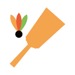 日本の昔遊び　羽子板のイラスト素材
