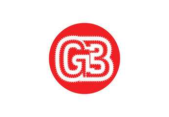 GB or G3 letter logo and icon design template