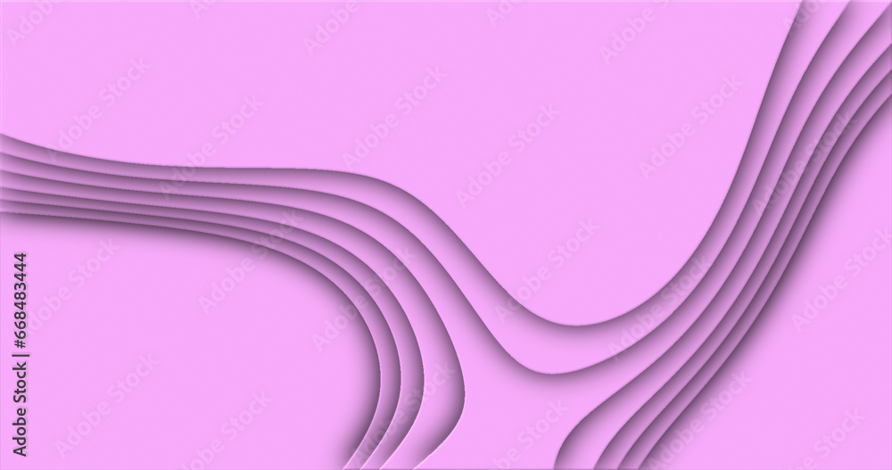Poster pink cut curve abstract background pattern of lines and waves
