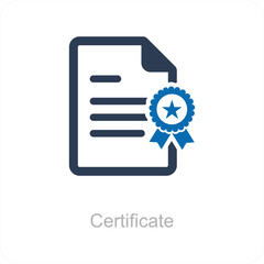 Certificate and Document Icon Concept