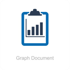 Graph Document and Report Icon Concept