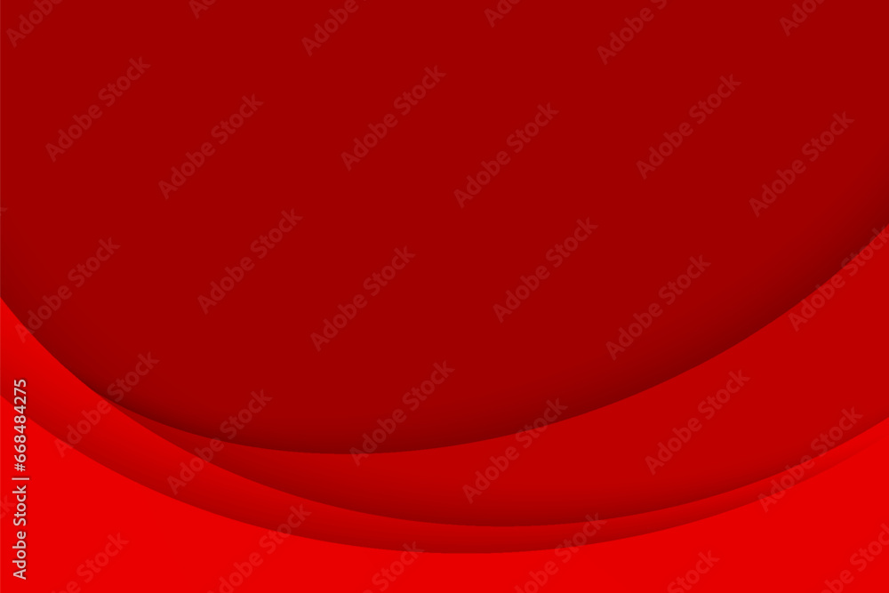 Poster christmas abstract background with red curve paper layer. illustration horizontal template backgroun