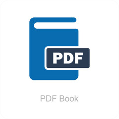 PDF Book and Document Icon Concept