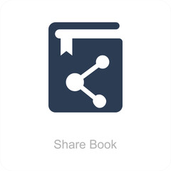Share Book and Send Icon Concept