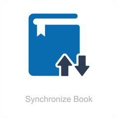 Synchronize Book and File Icon Concept