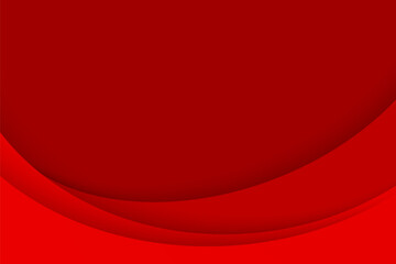 Christmas abstract background with red curve paper layer. Illustration horizontal template background banner.