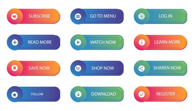 Gradient call to action button pack
