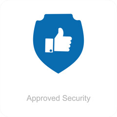 Approved Security and security icon concept