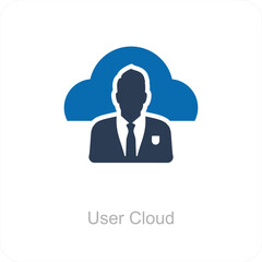 User Cloud and account icon concept