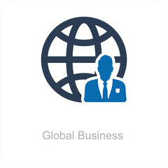 Global Business and icon concept