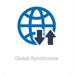 Global Synchronize and icon concept