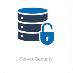 Server Security and icon concept