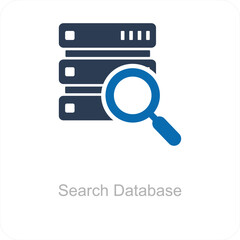 Search Database and icon concept