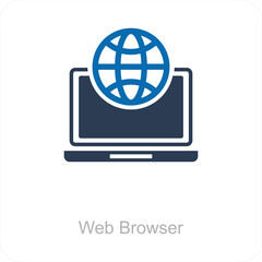 Web Browser and icon concept