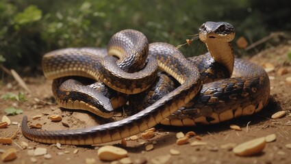 Fototapeta premium close up of a python