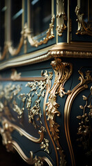 French Cabinet with Gold Trim