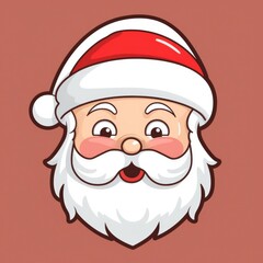 Obraz na płótnie Canvas Christmas banner with Santa. Sticker Background. Generative AI
