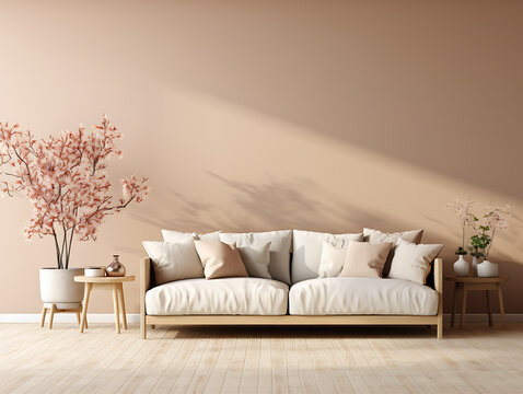 Minimalist Beige Living Room