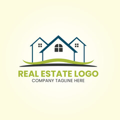 Real estate logo template, real estate logo vector template