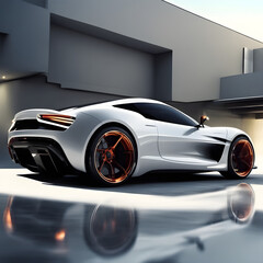 silver car on black background, wallpaper