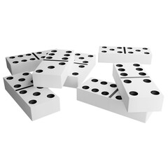 Stack of dominoes clipart flat design icon isolated on transparent background, 3D render entertainment and toy concept.png