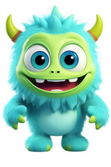 Fototapeta premium A Happy cute baby monster clipart png sublimation