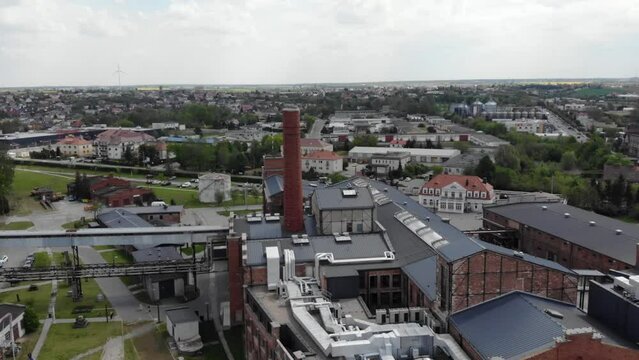 Aerial view of the Cukrownia Znin in Poland.