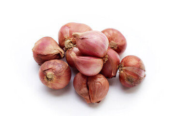 Shallots on a White background.