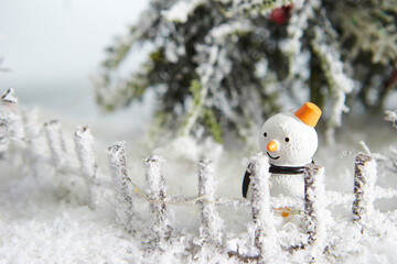 snowman in the snow