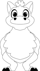 Fabulous, interesting and funny dinosaur. Coloring style