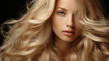Naklejka premium Beautiful blond hair backgorund