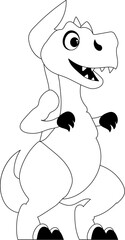 Fabulous, interesting and funny dinosaur. Coloring style