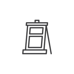 Banner Stand line icon.