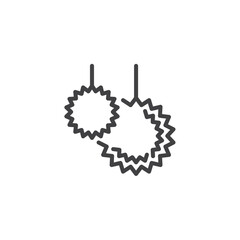 Party pom poms line icon