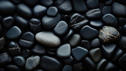 Fototapeta premium Black stones background