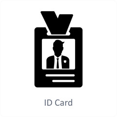 ID Card and proof icon concept