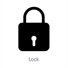 Lock and safe icon concept