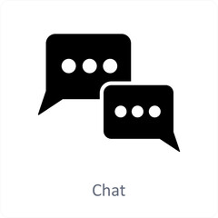 Chat and talk icon concept