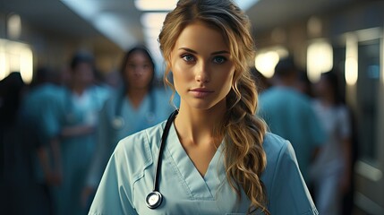 Woman doctor in a white coat, medical worker, nurse, concept of healthcare treatment and first aid to people in the treatment of diseases