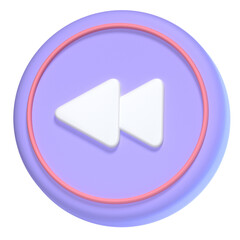 back forward 3D Illustration Icon Pack Element