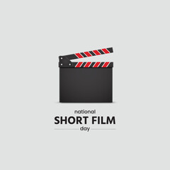 Fototapeta na wymiar National Short Film Day. Short Film vector illustration. 