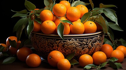 Tangerine Basket Chinese New Year, Happy New Year Background ,Hd Background