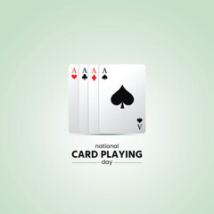 National Card Playing Day. Card Playing creative concept. 