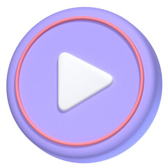 play button 3D Illustration Icon Pack Element
